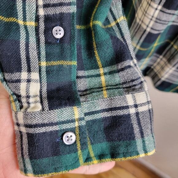 Polo Ralph Lauren Mens Cotton Tartan Plaid Twill Button Down Shirt size XL Green - Picture 10 of 12